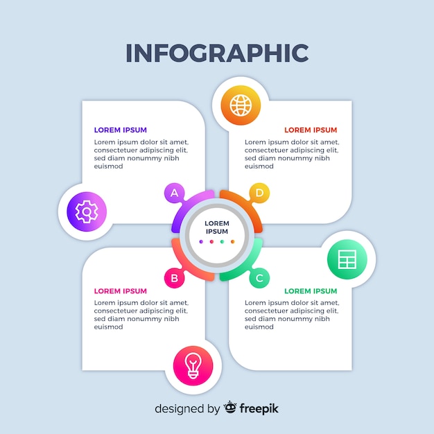 Schuif ontwerp verloop zakelijke infographic