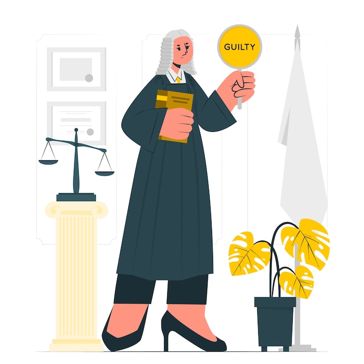 Gratis Vector schuldig concept illustratie