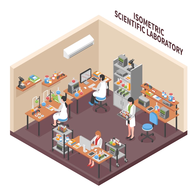 Science lab environment-compositie