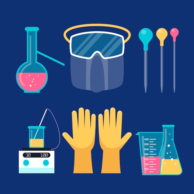 Gratis vector science lab-objecten