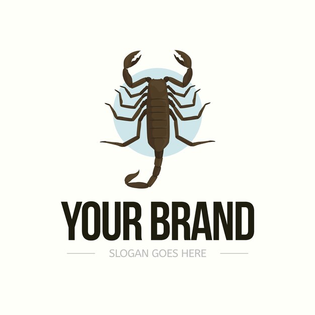 Scorpion branding logo sjabloon