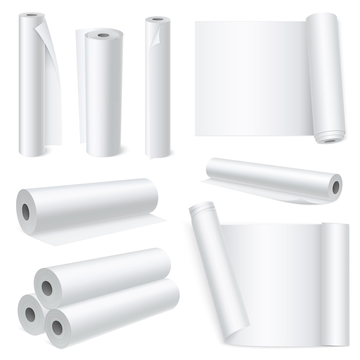 Gratis Vector scroll papier realistische set