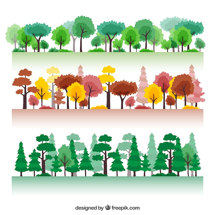 Gratis Vector seizoensgebonden bos