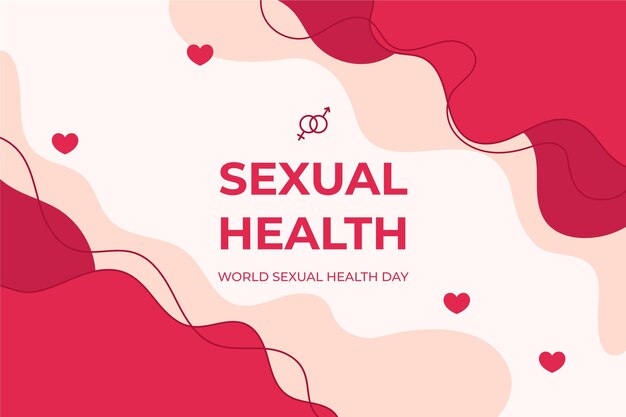 Seksuele gezondheid dag vloeibare achtergrond