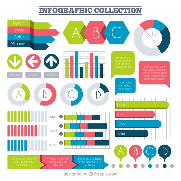 Gratis vector selectie van fantastische infografische artikelen