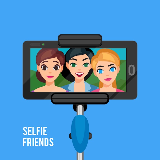 Gratis vector selfie foto sjabloon