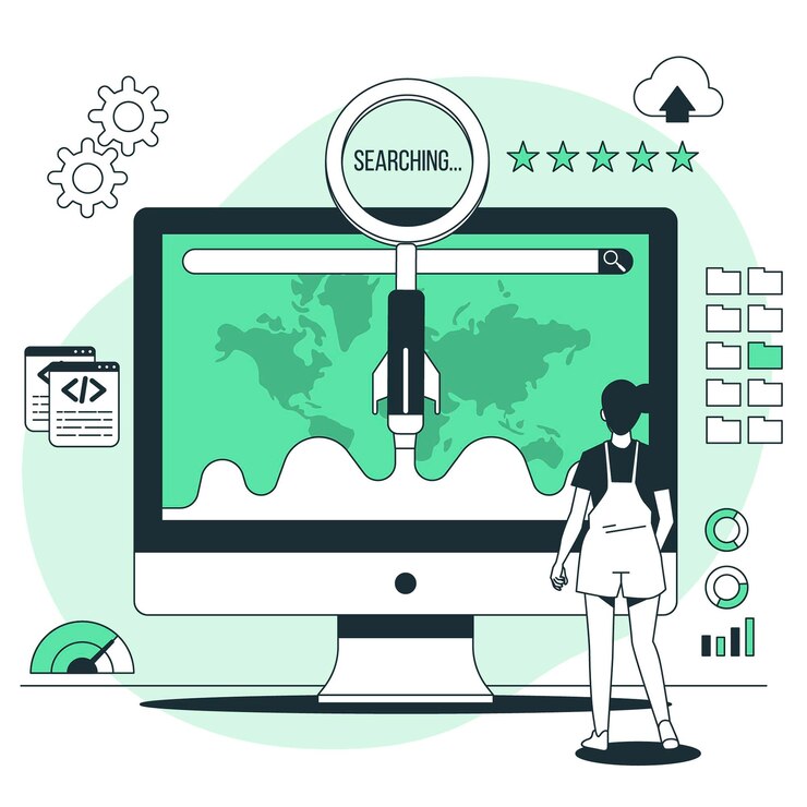Gratis Vector seo concept illustratie