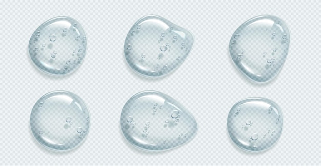 Gratis vector serumtextuur met bubble cosmetische gel drop png