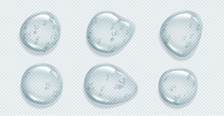 Gratis Vector serumtextuur met bubble cosmetische gel drop png