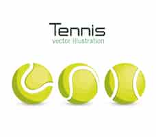 Gratis vector set bal tennis sport