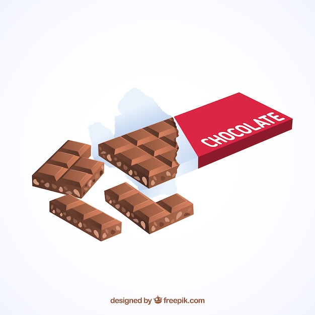 Gratis vector set bars en stukjes heerlijke chocolade