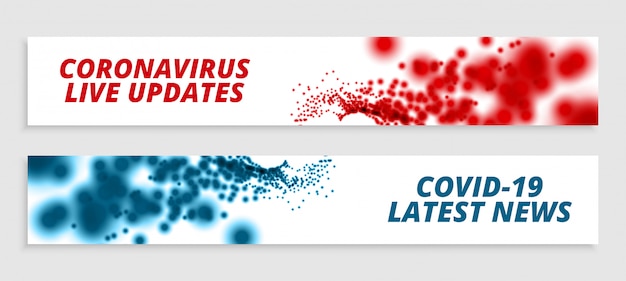 Set coronavirus laatste nieuws en updates banners