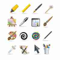 Gratis vector set designer icon