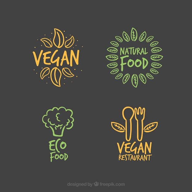 Gratis vector set eco en bio etiketten