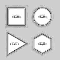 Gratis vector set geometrische abstracte lijnframes