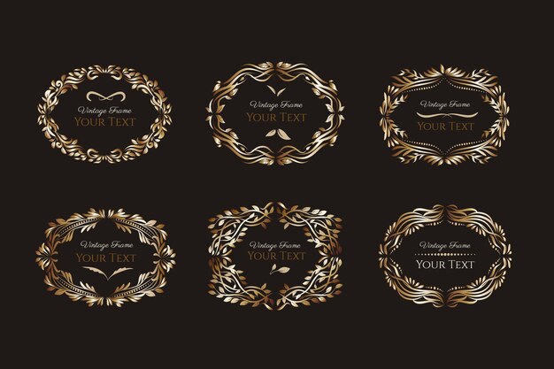 Set gouden retro frames