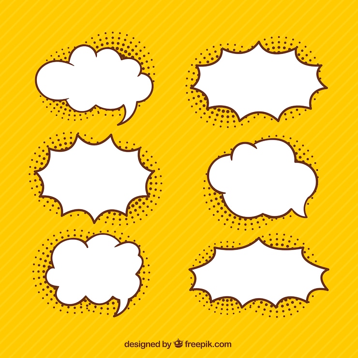 Gratis Vector set hand getekende stripbellen