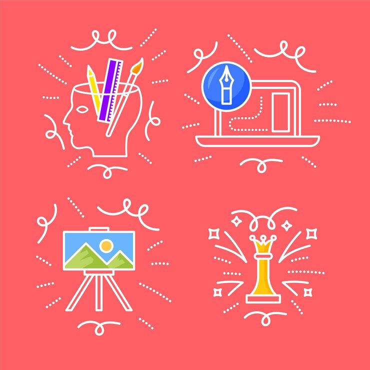 Gratis Vector set hand getrokken creativiteit doodles