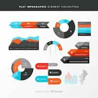 Gratis vector set infographic elementen