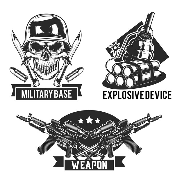 Set militaire emblemen