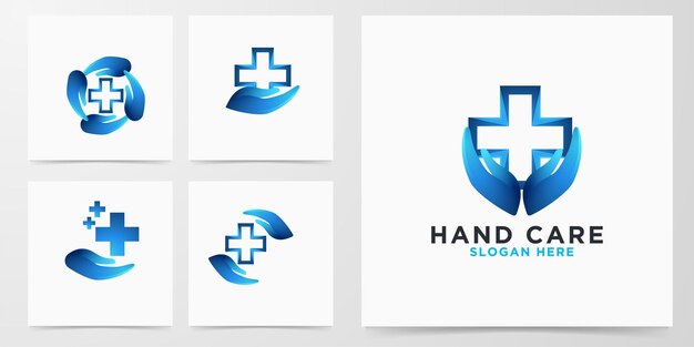 Set Modern Handverzorging medisch kruislogo