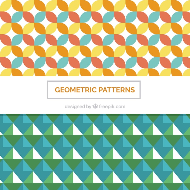 Set patronen met mooie geometrische vormen