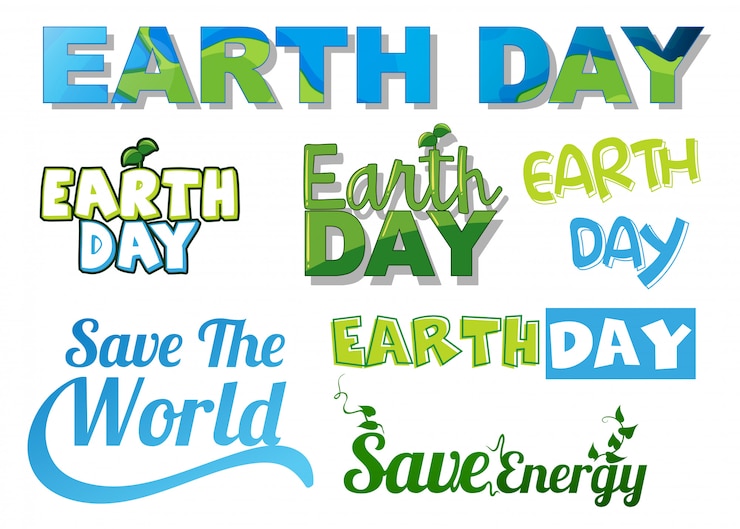 Gratis Vector set van aarde letters