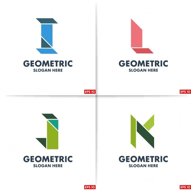 Set van abstract geometry logos