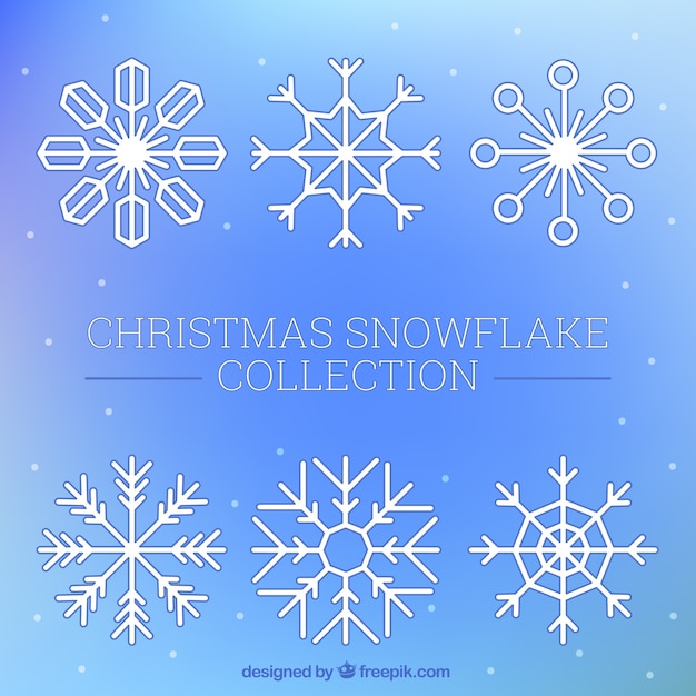 Gratis vector set van abstracte sneeuwvlokken