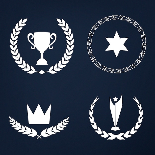 Gratis vector set van awards en badges vector