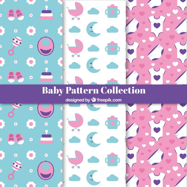 Set van baby patronen