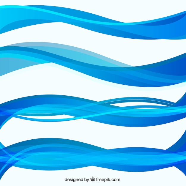 Gratis vector set van blauwe abstracte golven