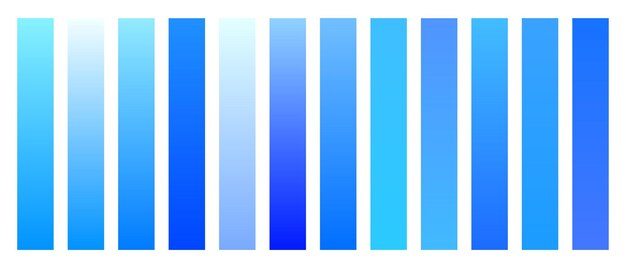 set van blauwe kleurenschaduw palette achtergrond voor presentatie