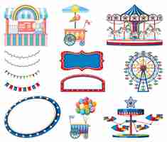 Gratis vector set van circusitems