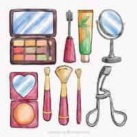 Gratis vector set van cosmetica