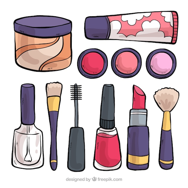 Gratis vector set van cosmetica