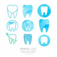 Gratis vector set van dental clinic-logo