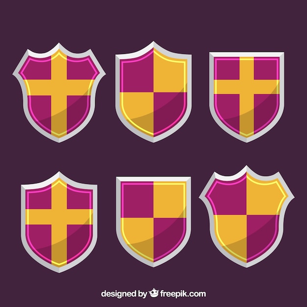 Set van escudo heraldische