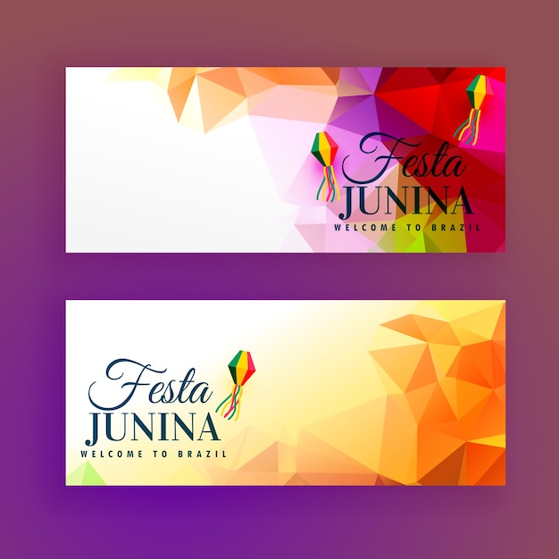 Set van festa junina banners