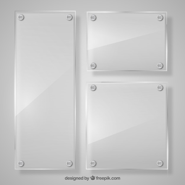 Gratis vector set van glasframes in realistische stijl