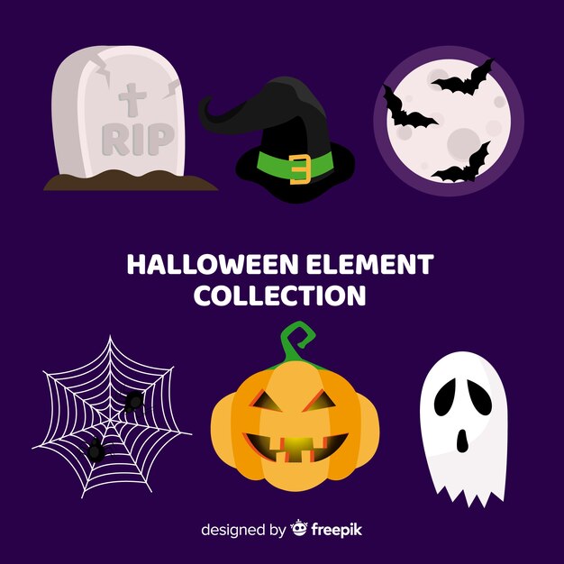 Set van halloween-elementen