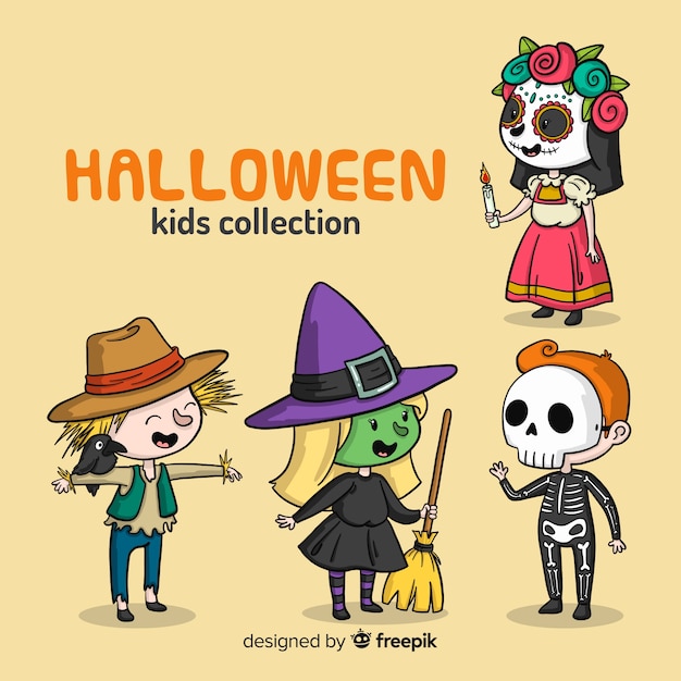 Set van halloween kinderen