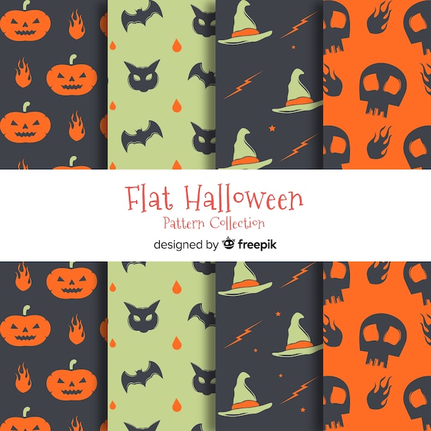 Gratis vector set van halloween patronen