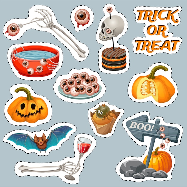 Gratis vector set van halloween.