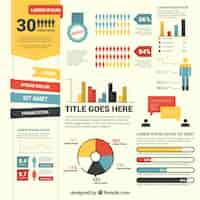 Gratis vector set van infographic elementen