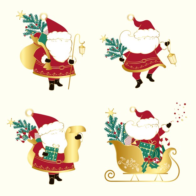 Set van Kerstmis illustraties vector