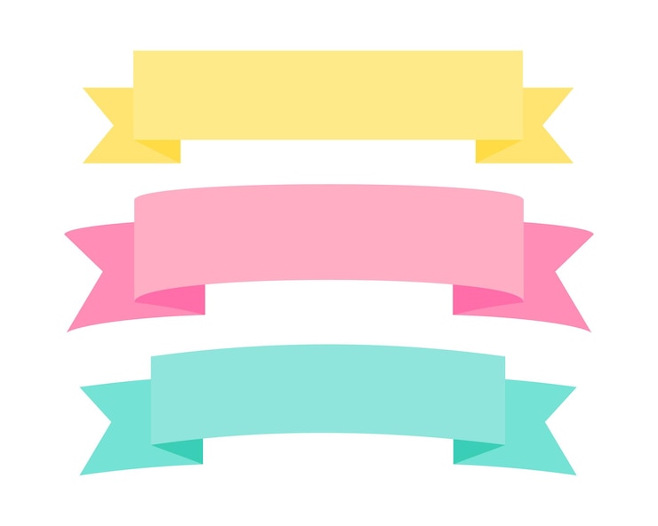 Gratis Vector set van lint banner label collectie ontwerp vectorillustratie