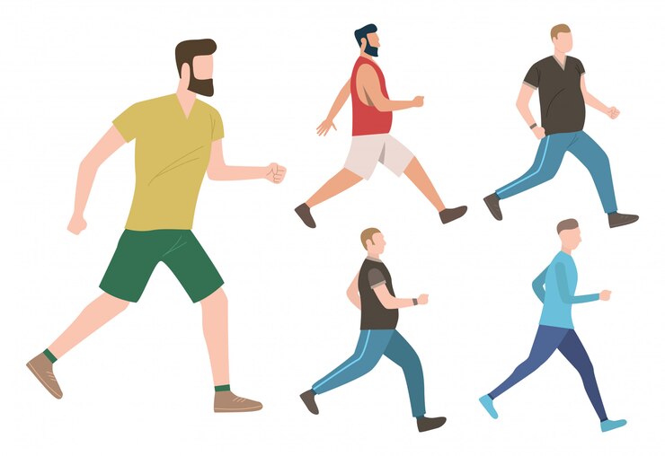 Gratis Vector set van mannelijke actieve levensstijl houden