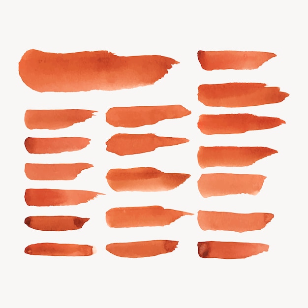 Set van oranje aquarel achtergronden vector