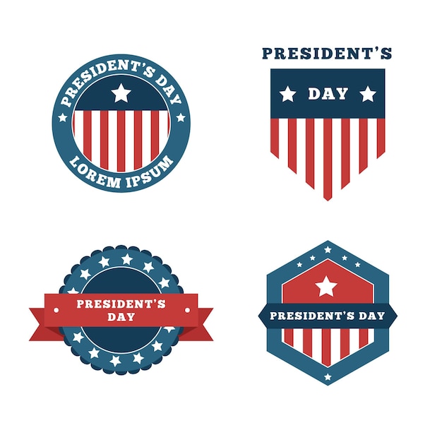 Set van president dag badges